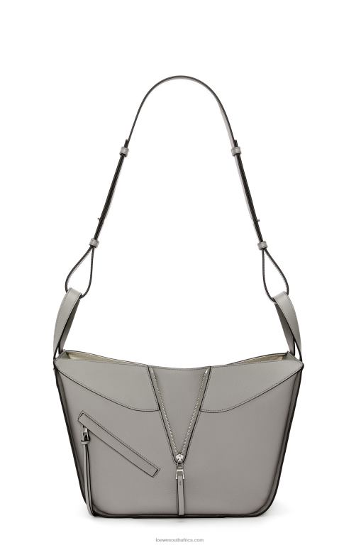 Loewe Women Small Hammock bag in soft grained calfskin 206XF434 Pearl Grey