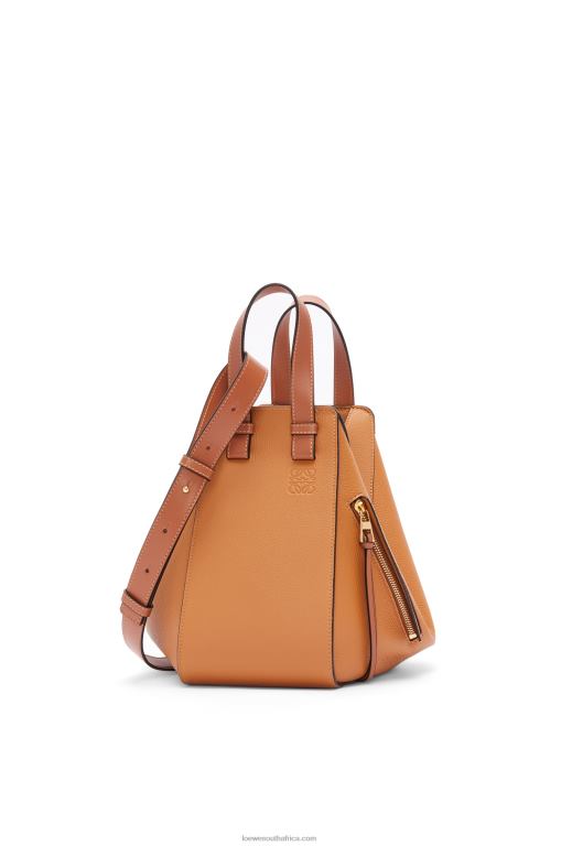 Loewe Women Small Hammock bag in soft grained calfskin 206XF439 Light Caramel