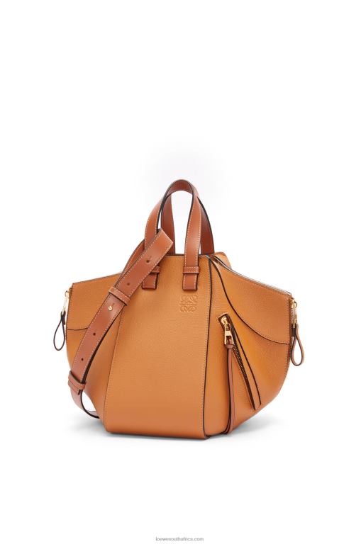 Loewe Women Small Hammock bag in soft grained calfskin 206XF439 Light Caramel