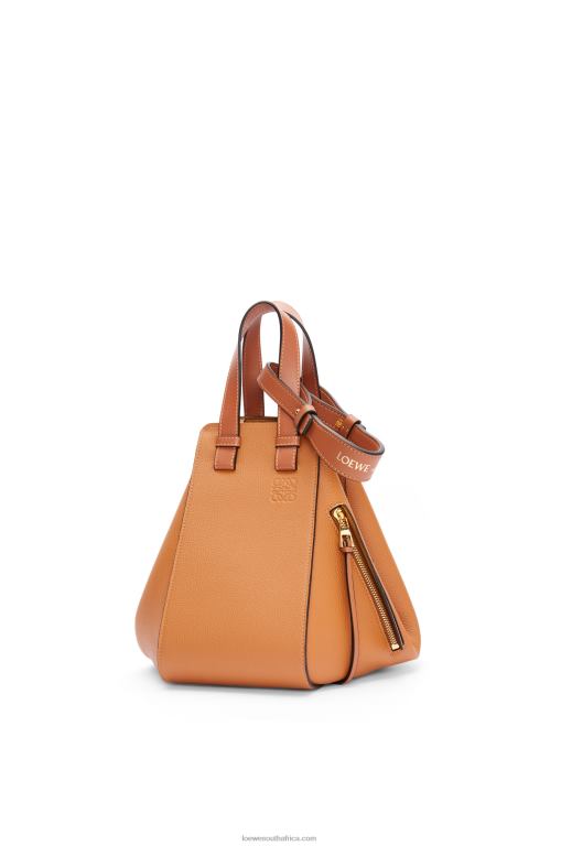 Loewe Women Small Hammock bag in soft grained calfskin 206XF439 Light Caramel