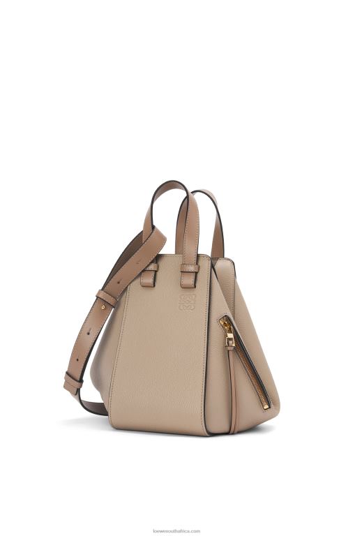 Loewe Women Small Hammock bag in soft grained calfskin 206XF477 Sand