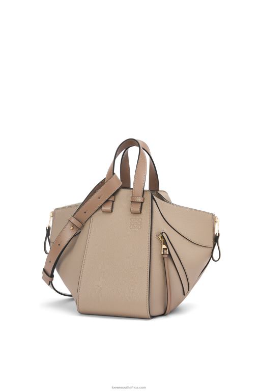 Loewe Women Small Hammock bag in soft grained calfskin 206XF477 Sand