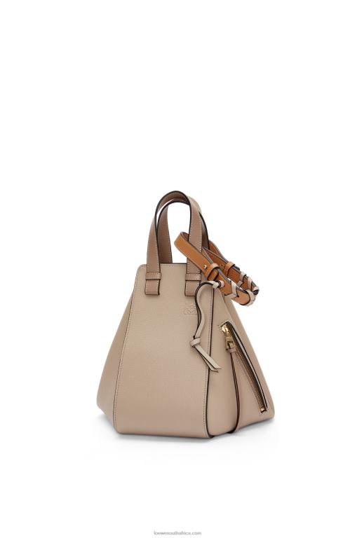 Loewe Women Small Hammock bag in soft grained calfskin 206XF477 Sand
