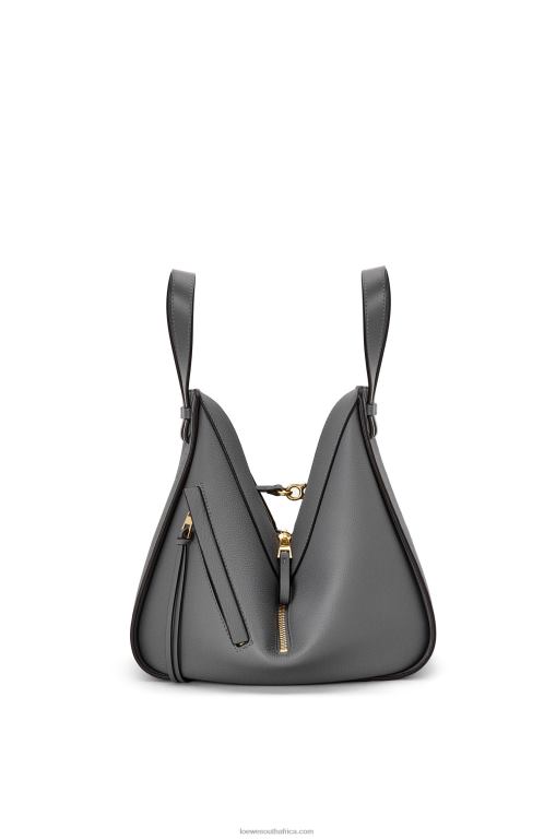Loewe Women Small Hammock bag in soft grained calfskin 206XF502 Asphalt Grey