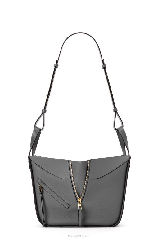 Loewe Women Small Hammock bag in soft grained calfskin 206XF502 Asphalt Grey