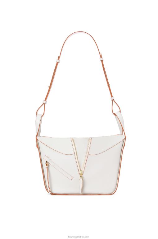 Loewe Women Small Hammock bag in soft grained calfskin 206XF503 Soft White