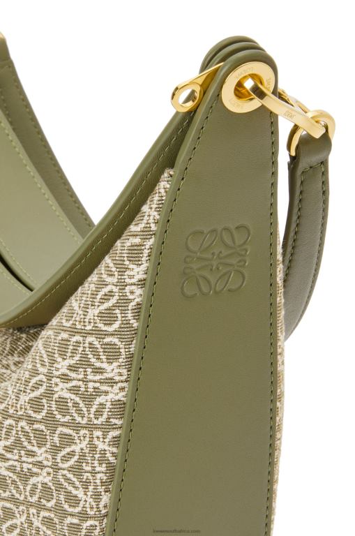 Loewe Women Luna bag in Anagram jacquard and classic calfskin 206XF510 Green/Avocado Green