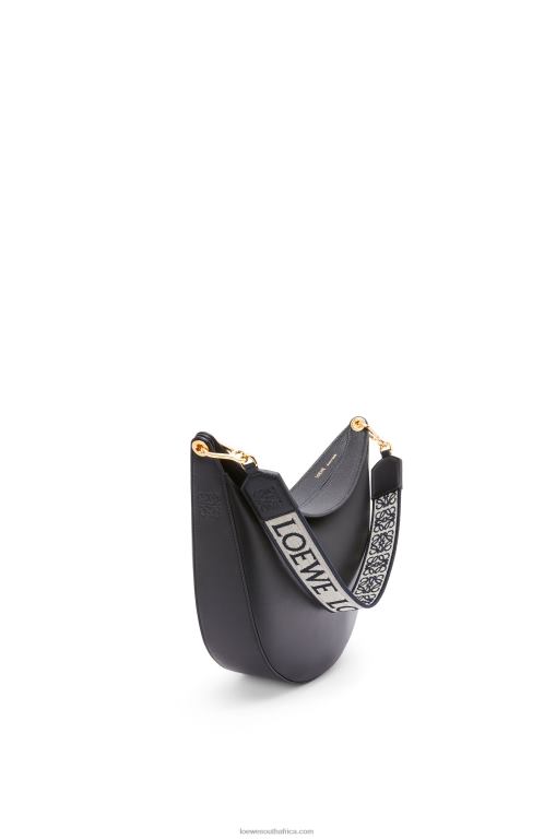 Loewe Women Luna bag in satin calfskin and jacquard 206XF521 Black