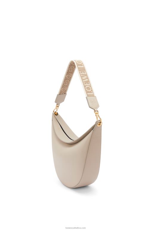 Loewe Women Luna bag in satin calfskin and jacquard 206XF522 Light Oat