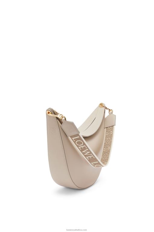 Loewe Women Luna bag in satin calfskin and jacquard 206XF522 Light Oat