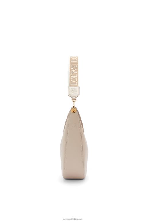 Loewe Women Luna bag in satin calfskin and jacquard 206XF522 Light Oat