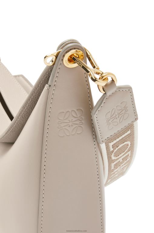 Loewe Women Luna bag in satin calfskin and jacquard 206XF522 Light Oat