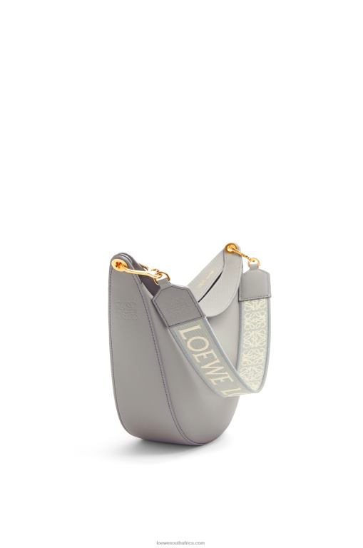 Loewe Women Luna bag in satin calfskin and jacquard 206XF533 Pearl Grey