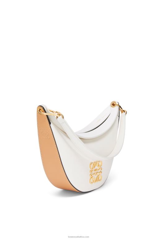Loewe Women Small Luna bag in satin calfskin 206XF449 Soft White/Natural