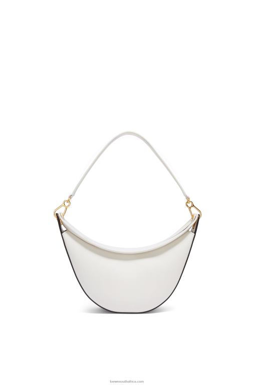 Loewe Women Small Luna bag in satin calfskin 206XF449 Soft White/Natural