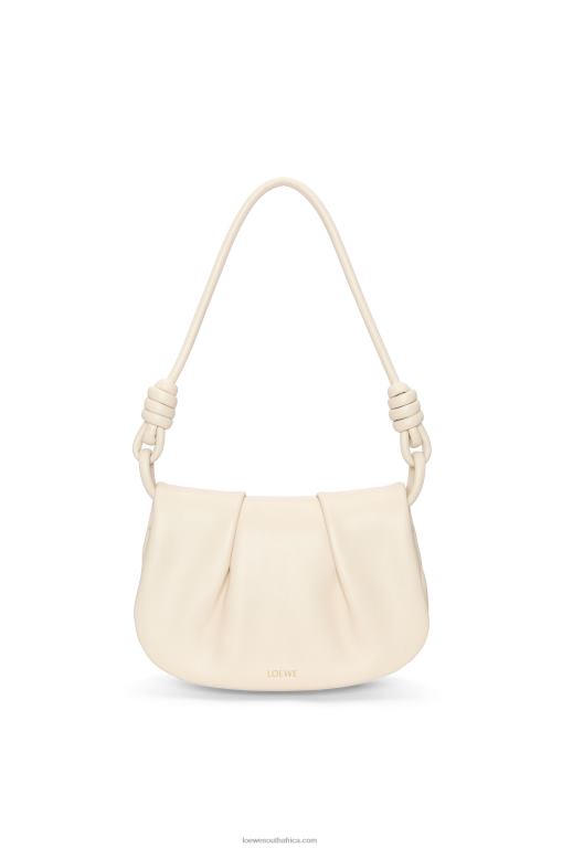 Loewe Women Paseo satchel in shiny nappa calfskin 206XF336 Angora