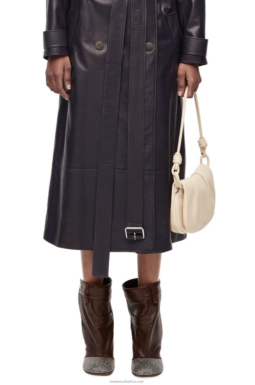Loewe Women Paseo satchel in shiny nappa calfskin 206XF336 Angora