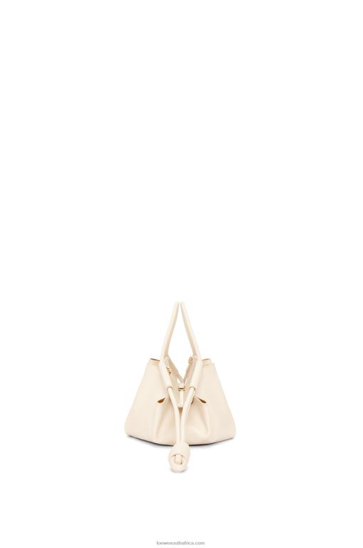 Loewe Women Small Paseo bag in shiny nappa calfskin 206XF345 Angora
