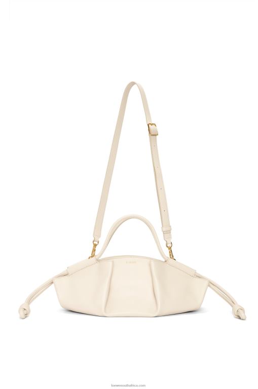 Loewe Women Small Paseo bag in shiny nappa calfskin 206XF345 Angora