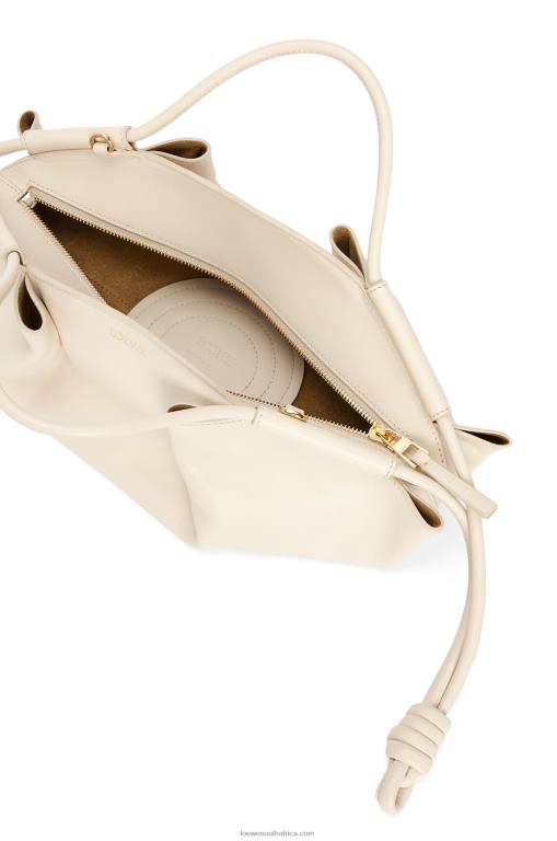 Loewe Women Small Paseo bag in shiny nappa calfskin 206XF345 Angora