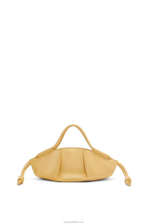Loewe Women Small Paseo bag in shiny nappa calfskin 206XF351 Dark Butter