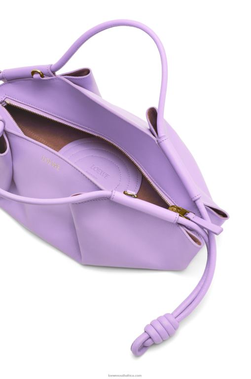 Loewe Women Small Paseo bag in shiny nappa calfskin 206XF354 Light Mauve