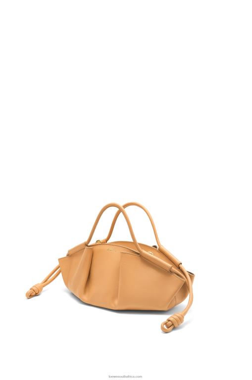 Loewe Women Small Paseo bag in shiny nappa calfskin 206XF418 Warm Desert