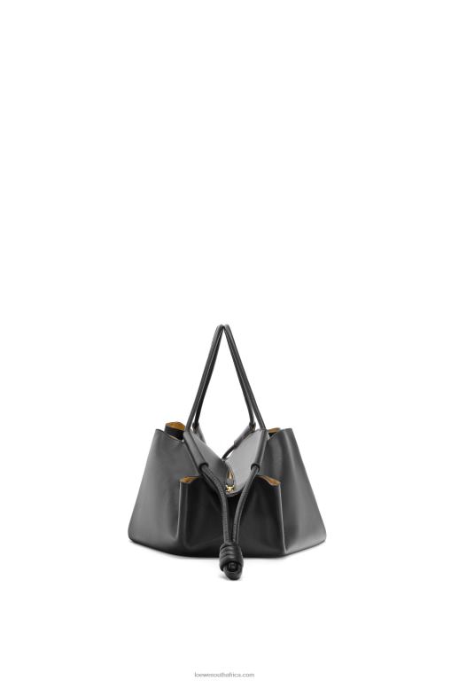 Loewe Women XL Paseo bag in shiny nappa calfskin 206XF401 Black