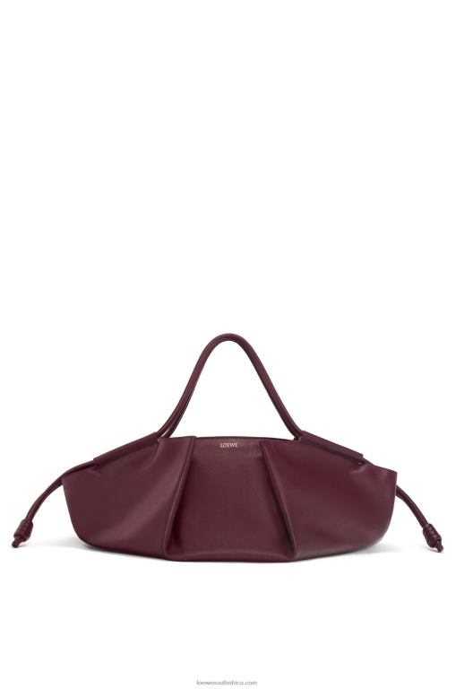 Loewe Women XL Paseo bag in shiny nappa calfskin 206XF415 Burgundy