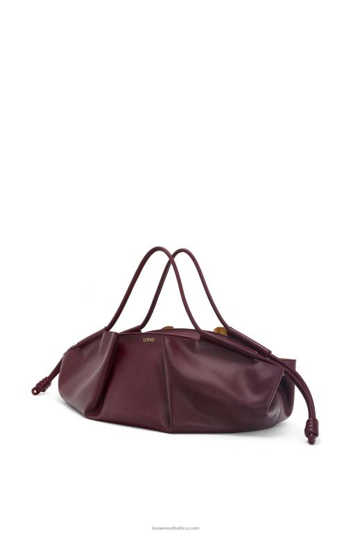 Loewe Women XL Paseo bag in shiny nappa calfskin 206XF415 Burgundy
