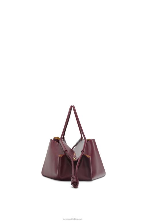 Loewe Women XL Paseo bag in shiny nappa calfskin 206XF415 Burgundy