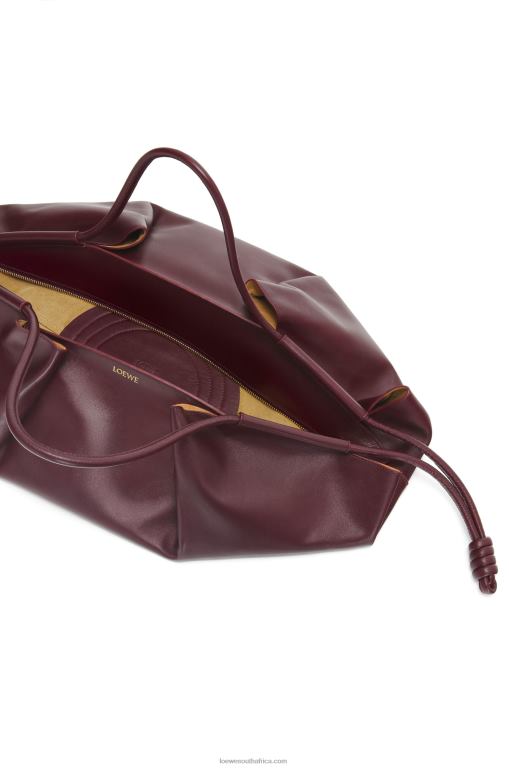 Loewe Women XL Paseo bag in shiny nappa calfskin 206XF415 Burgundy