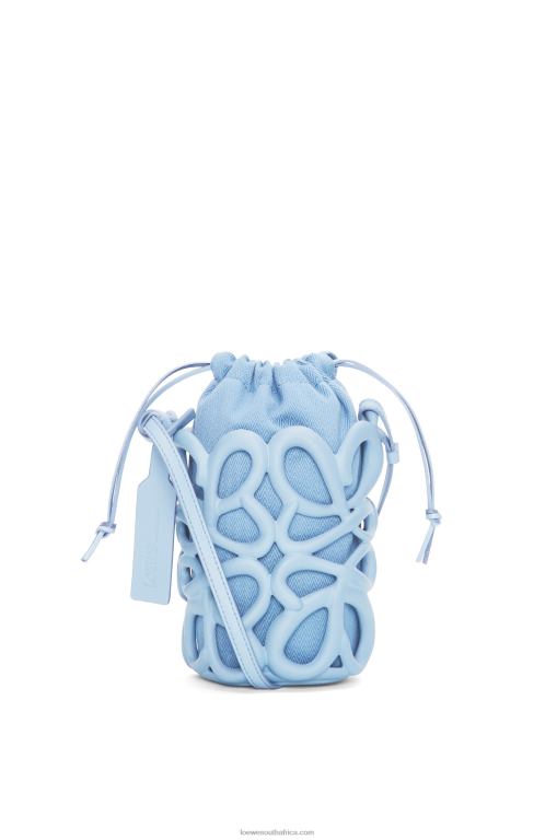 Loewe Women Anagram inflated pocket in light foam rubber 206XF576 Dusty Blue
