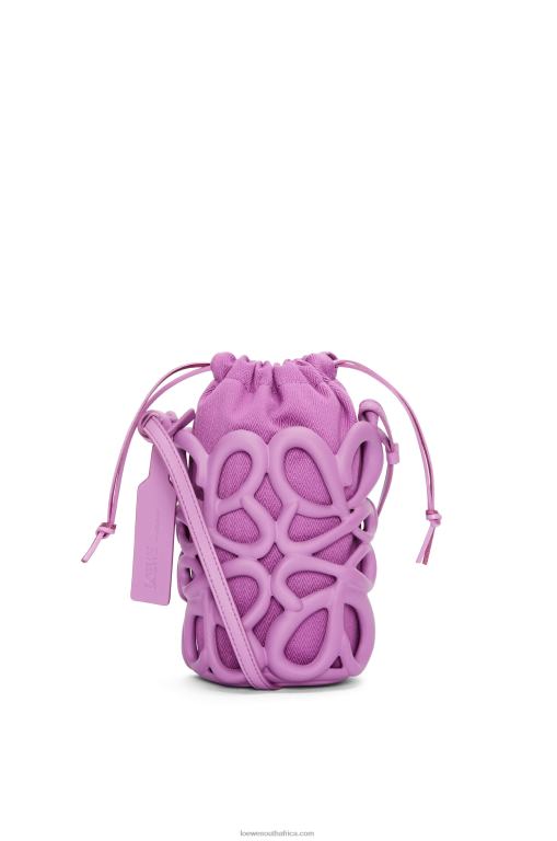Loewe Women Anagram inflated pocket in light foam rubber 206XF577 Rockrose