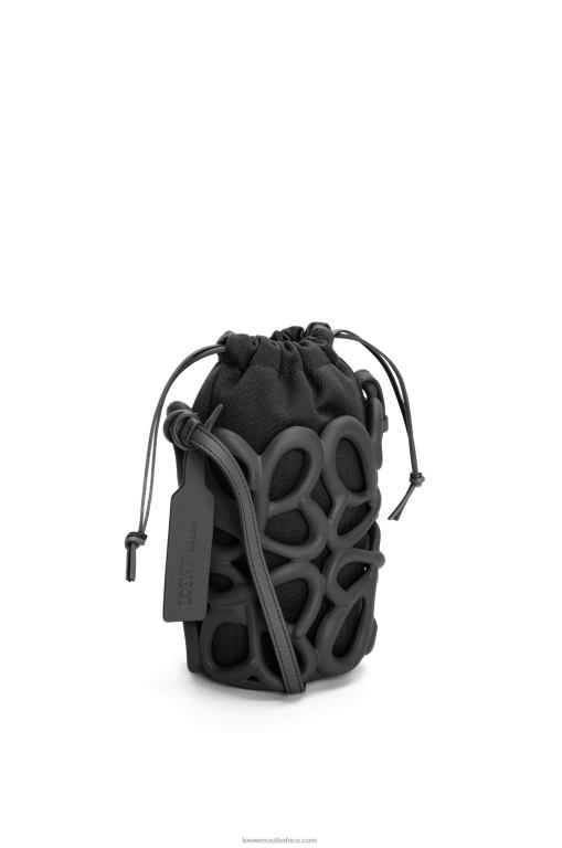 Loewe Women Anagram inflated pocket in light foam rubber 206XF578 Black