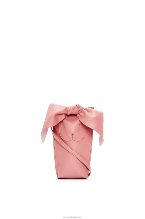 Loewe Women Bunny pocket in classic calfskin 206XF621 Peach Bloom