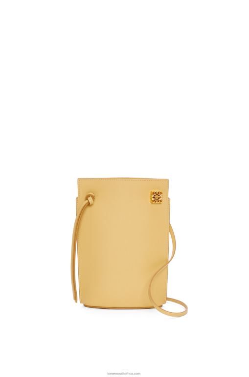 Loewe Women Dice pocket in classic calfskin 206XF574 Dark Butter