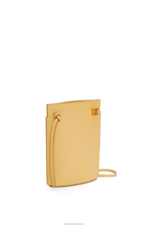Loewe Women Dice pocket in classic calfskin 206XF574 Dark Butter