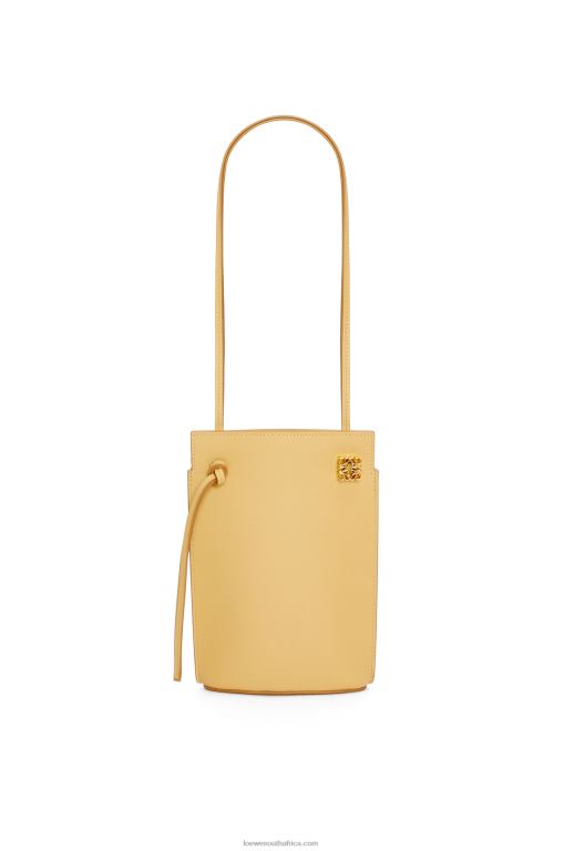 Loewe Women Dice pocket in classic calfskin 206XF574 Dark Butter
