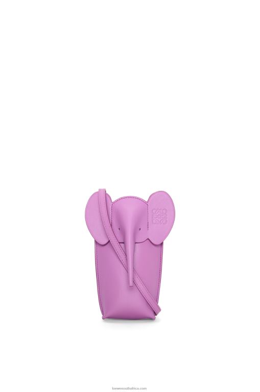 Loewe Women Elephant Pocket in classic calfskin 206XF581 Rockrose