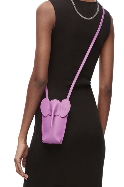 Loewe Women Elephant Pocket in classic calfskin 206XF581 Rockrose