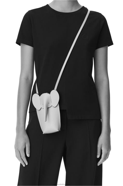 Loewe Women Elephant Pocket in classic calfskin 206XF603 Cyan
