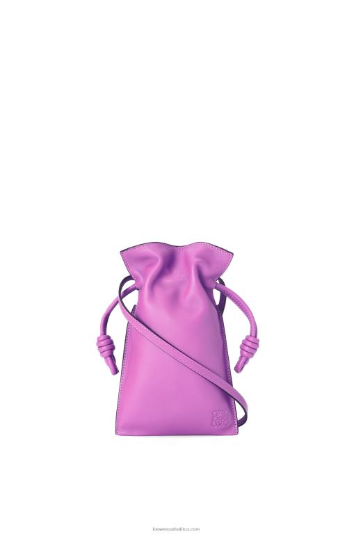 Loewe Women Flamenco Pocket in nappa calfskin 206XF295 Bright Purple
