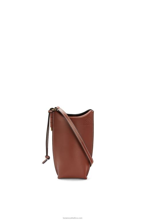 Loewe Women Gate Pocket in soft calfskin 206XF606 Rust