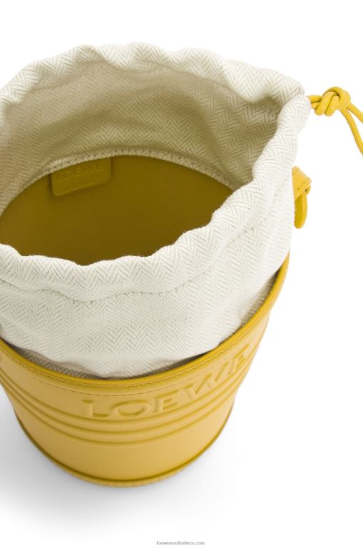 Loewe Women Jardinier pocket in calfskin 206XF230 Yellow