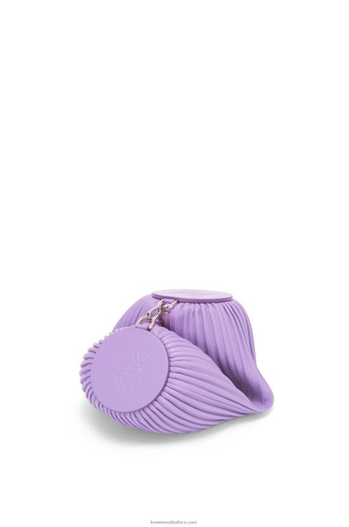 Loewe Women Bracelet Pouch in pleated nappa 206XF376 Light Mauve