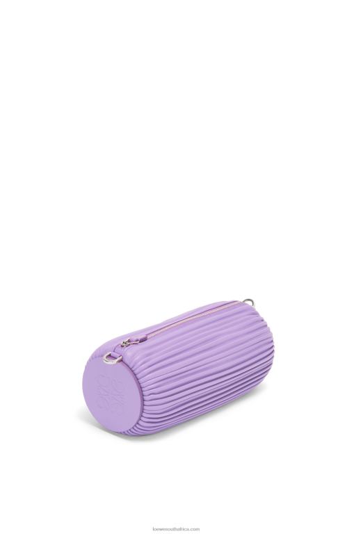 Loewe Women Bracelet Pouch in pleated nappa 206XF376 Light Mauve