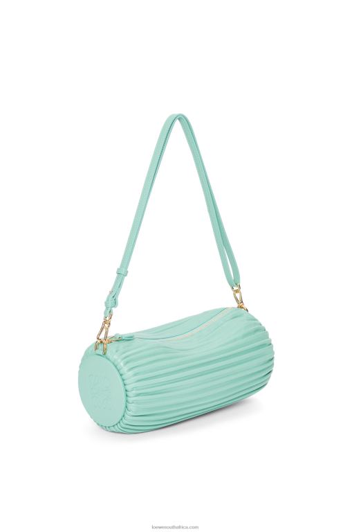 Loewe Women Bracelet Pouch in pleated nappa 206XF398 Fresh Mint