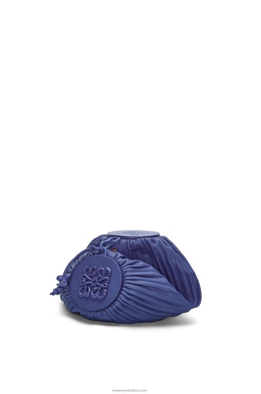Loewe Women Bracelet Pouch in pleated nappa 206XF601 Deep Purple Glaze