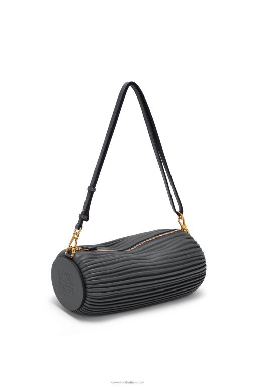 Loewe Women Bracelet Pouch in pleated nappa 206XF632 Black